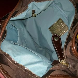 Brown coach bag